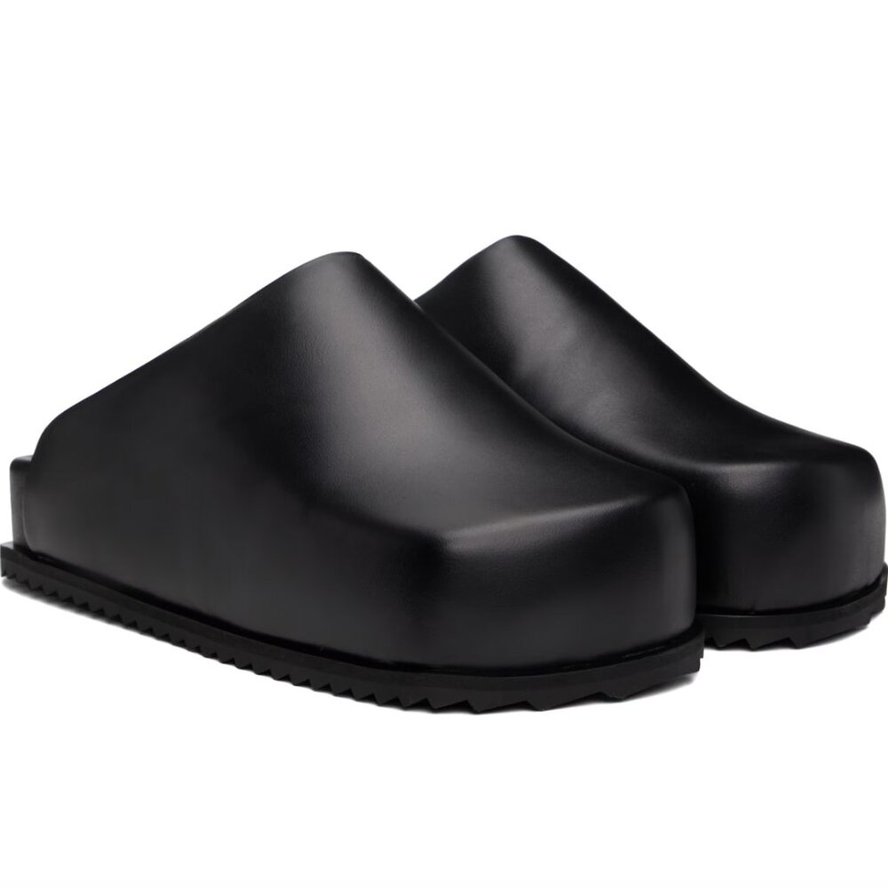 YUME YUME Black Trucker Slides Sz 35 Avant Garde Portugal NIB